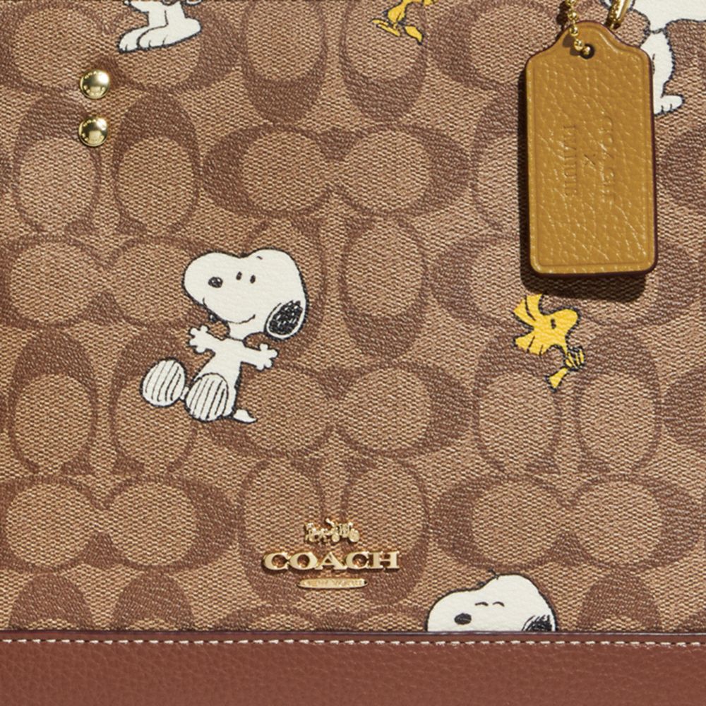 COACH コーチ スモール ジップ スヌーピー CE869 フラックスマルチ