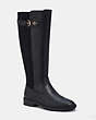 COACH®,FRANKLIN RIDING BOOT IN ATHLETIC CALF,Black,Front View