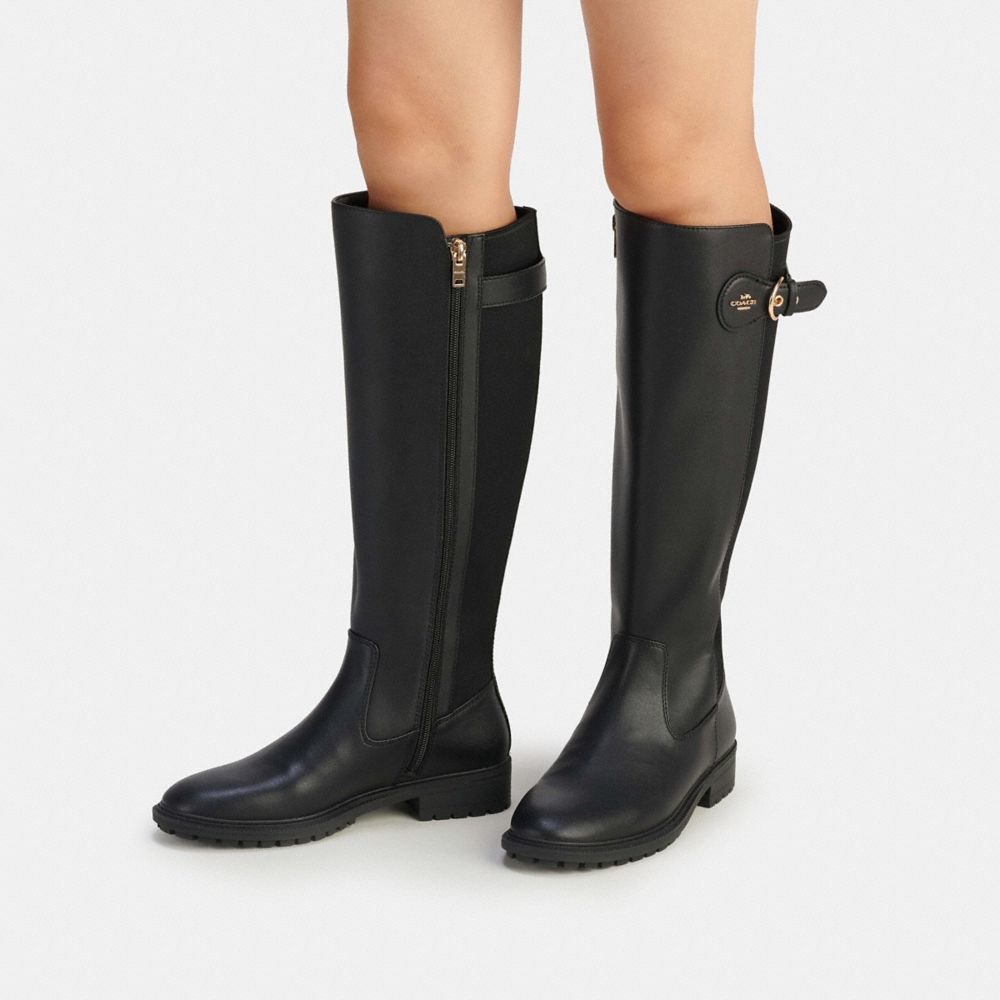 Coach mid hot sale calf boots