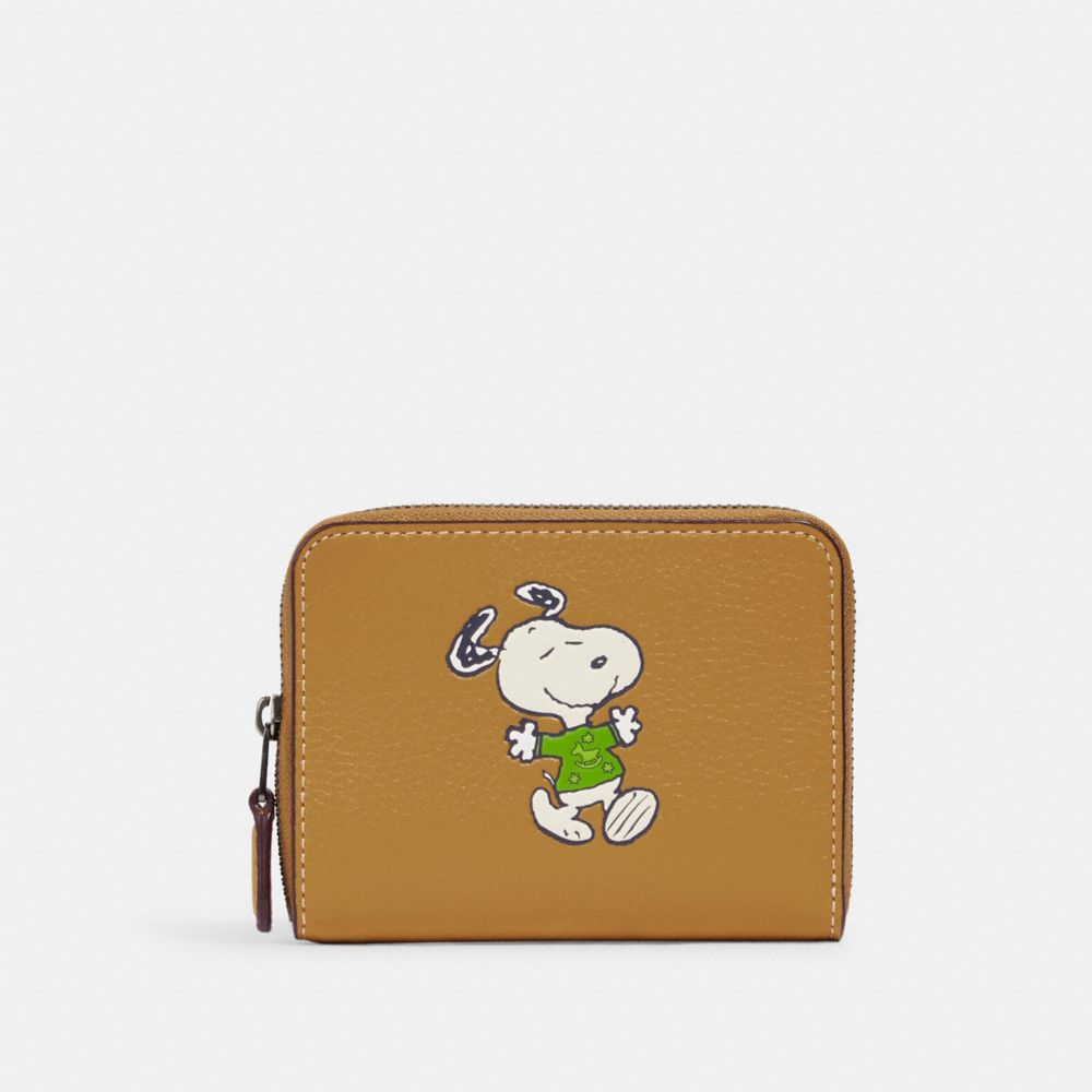 COACH® | Coach X Peanuts Small Zip Around Wallet With Snoopy Walk