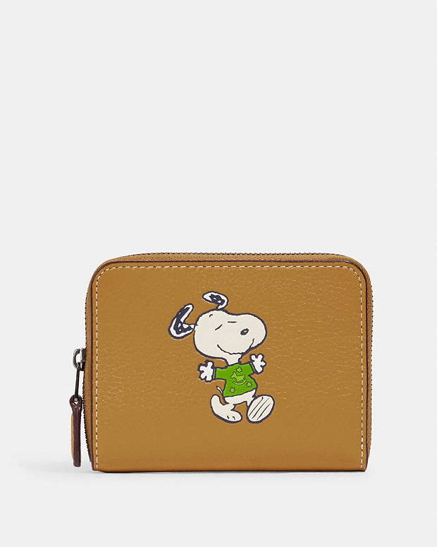 COACH® | Coach X Peanuts Small Zip Around Wallet With Snoopy Walk