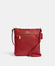 COACH®,MINI ROWAN FILE BAG,Crossgrain Leather,Small,Anniversary,Gold/1941 Red,Front View