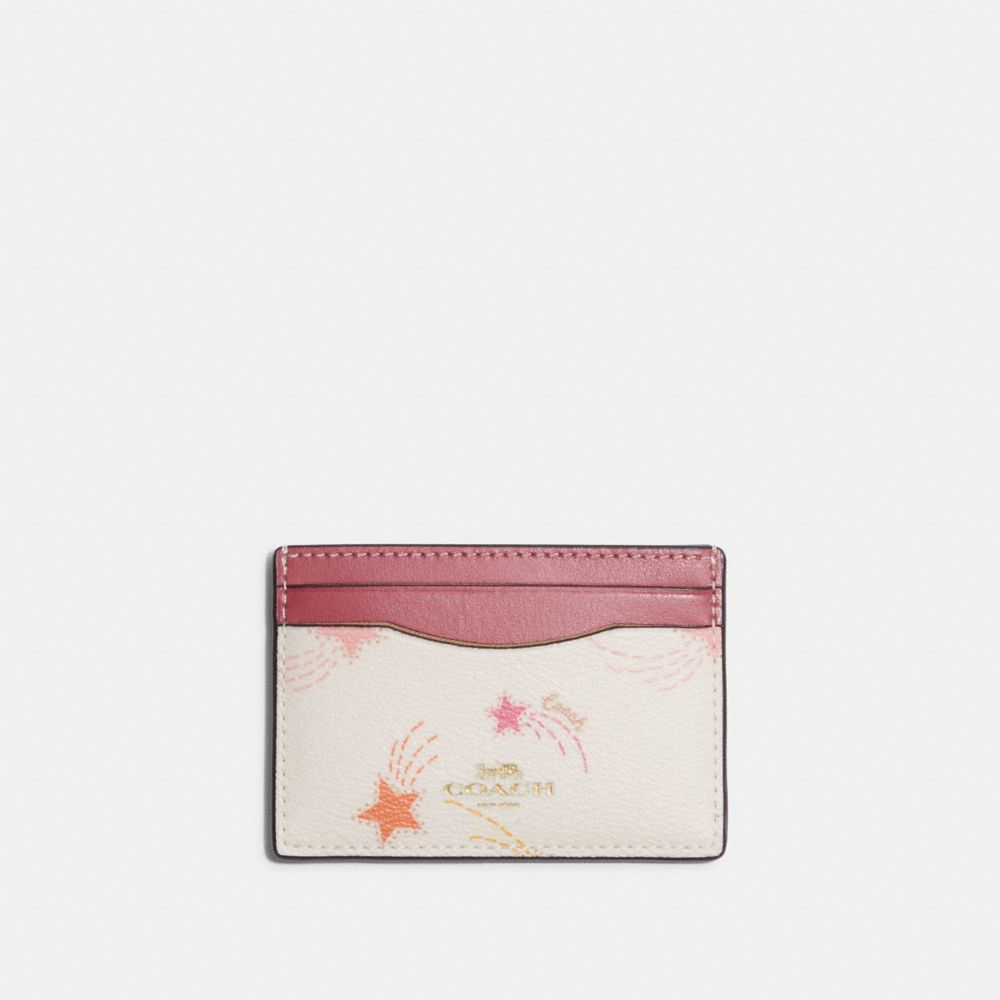 Small card case with online horse and carriage print