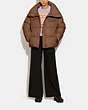 COACH®,SHORT PUFFER JACKET,Polyamide,Brown,Scale View