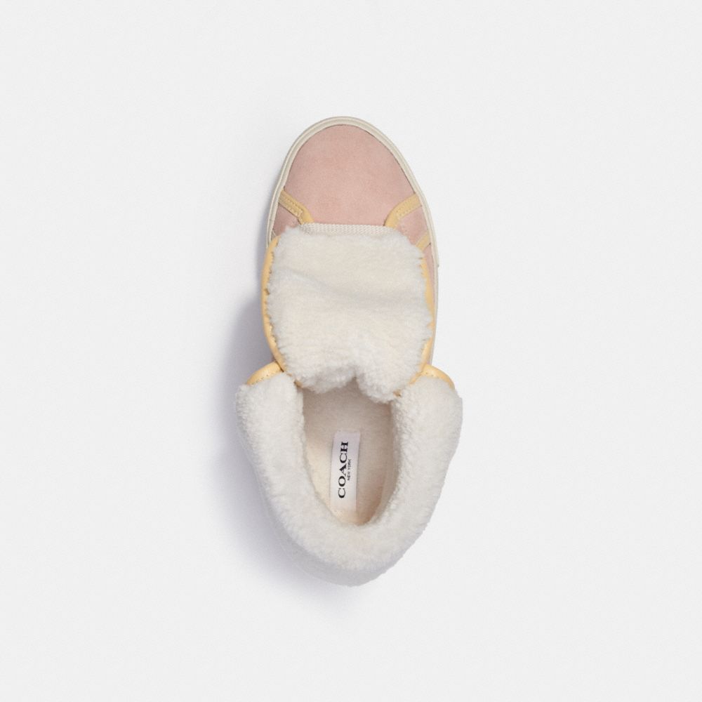 COACH®,CitySole フォルドオーバー ハイ トップ プラットフォーム スニーカー,スニーカー,ﾊﾞﾆﾗ ｸﾘｰﾑ/ﾍﾟｰﾙ ﾌﾞﾗｯｼｭ