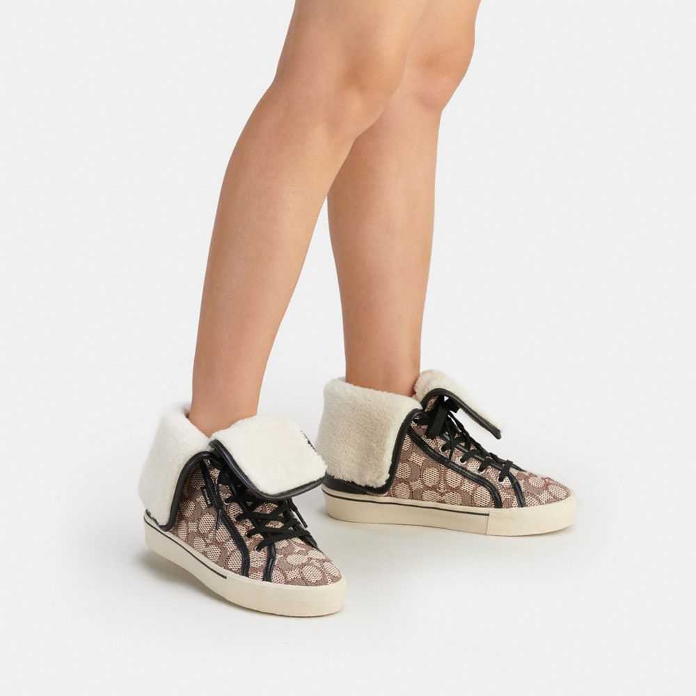 Women's coach cheap high top sneakers