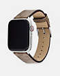 COACH®,APPLE WATCH® STRAP, 42MM AND 44MM,Signature Coated Canvas,Khaki,Angle View