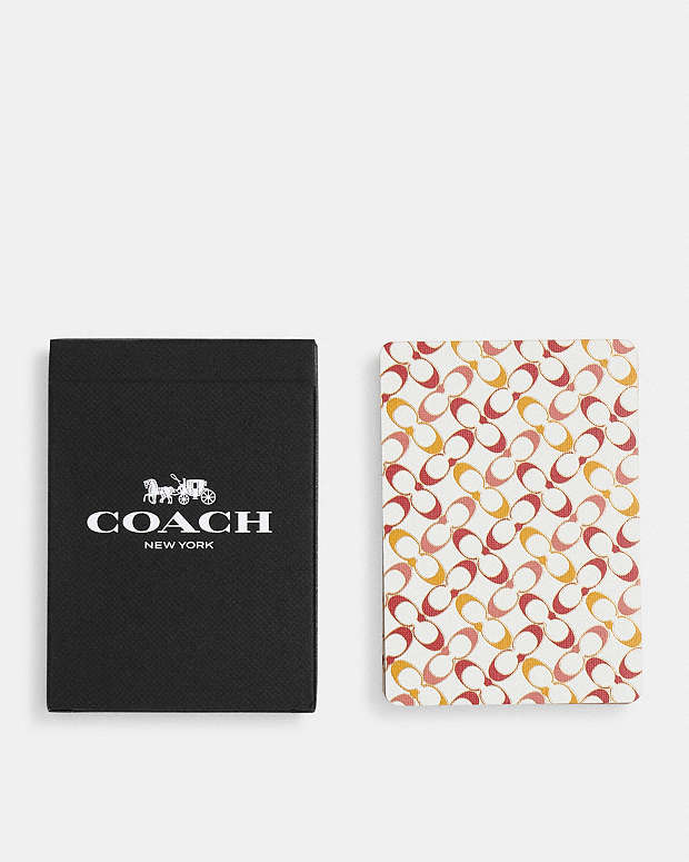 公式】COACH – コーチ | シグネチャー プレイング カード | レザー
