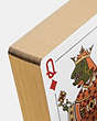 COACH®,SIGNATURE PLAYING CARDS,Hazelnut/Sport Red Multi,Closer View