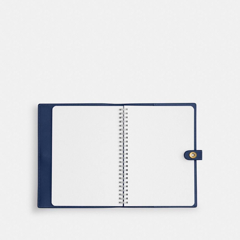 COACH®,Notebook With Rexy,Leather,Notebook,Graphic,Embossed,,Inside View,Top View