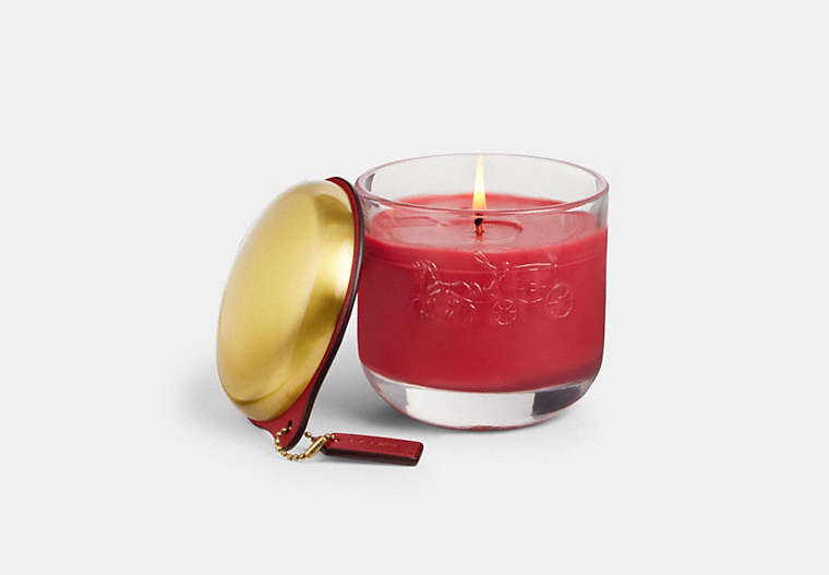 COACH®,COACH HOLIDAY CANDLE,Wax,1941 Red Multi,Front View
