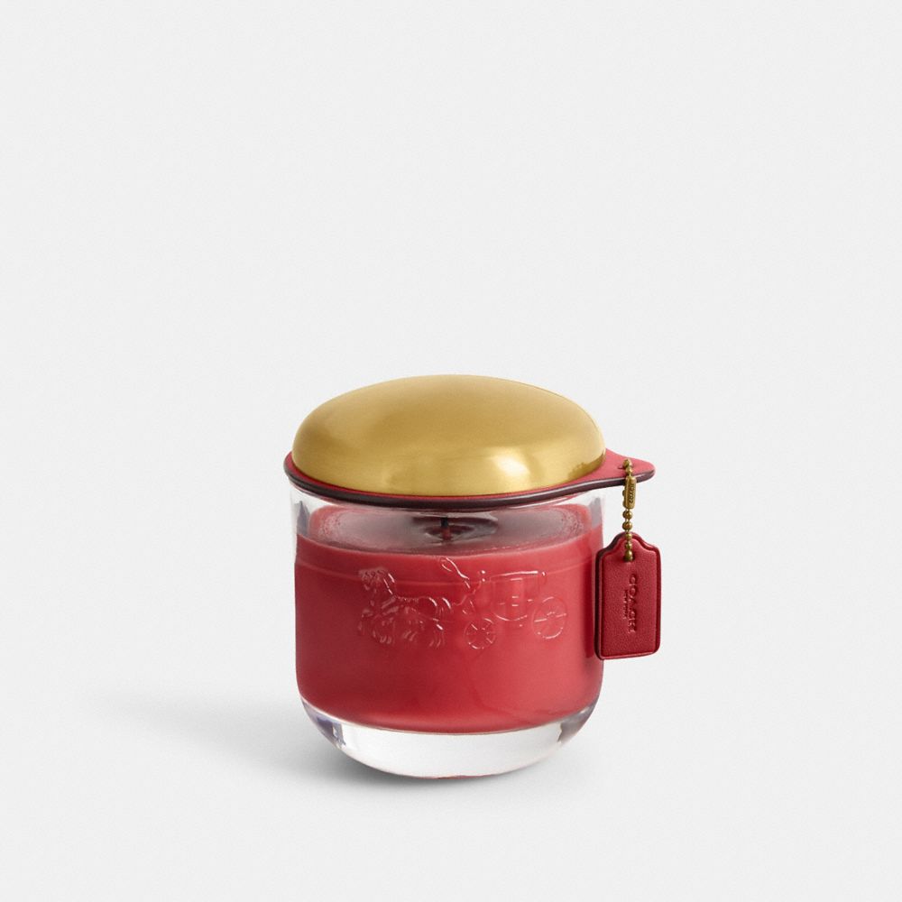 COACH®,COACH HOLIDAY CANDLE,1941 Red Multi,Angle View