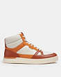 COACH®,CLIP COURT HIGH TOP SNEAKER,Clementine,Angle View