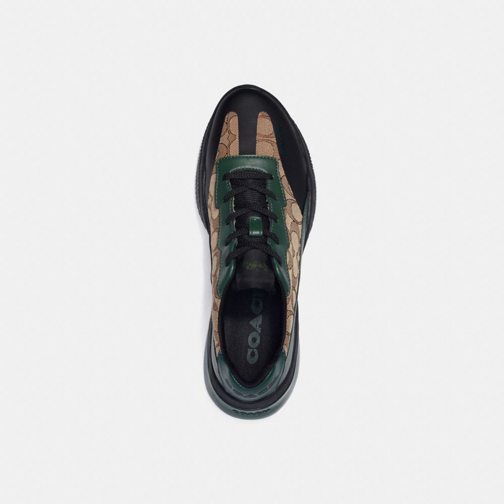 COACH®,Citysole Runner In Signature Jacquard,,Inside View,Top View