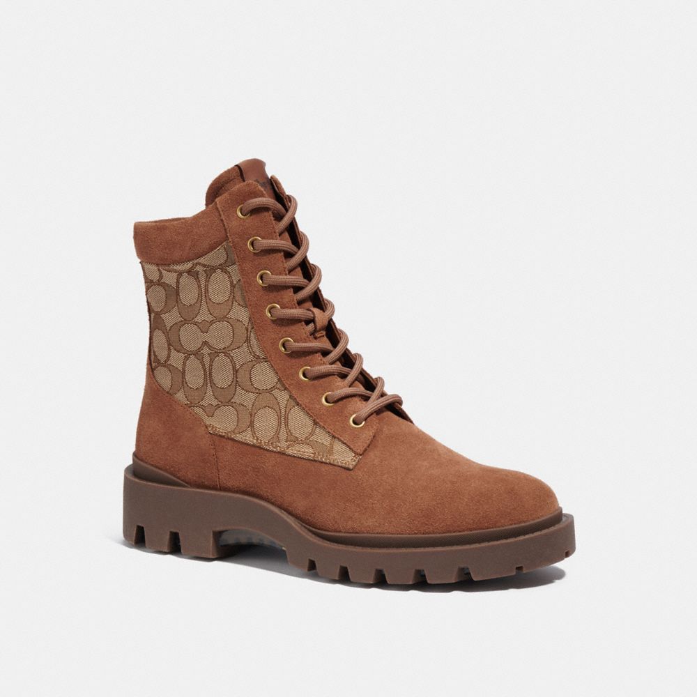 Coach signature hot sale boots