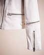 COACH®,RESTORED BIKER JACKET,Leather,White,Scale View
