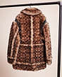 COACH®,UPCRAFTED SIGNATURE SHEARLING COAT,Shearling,Signature C,Back View