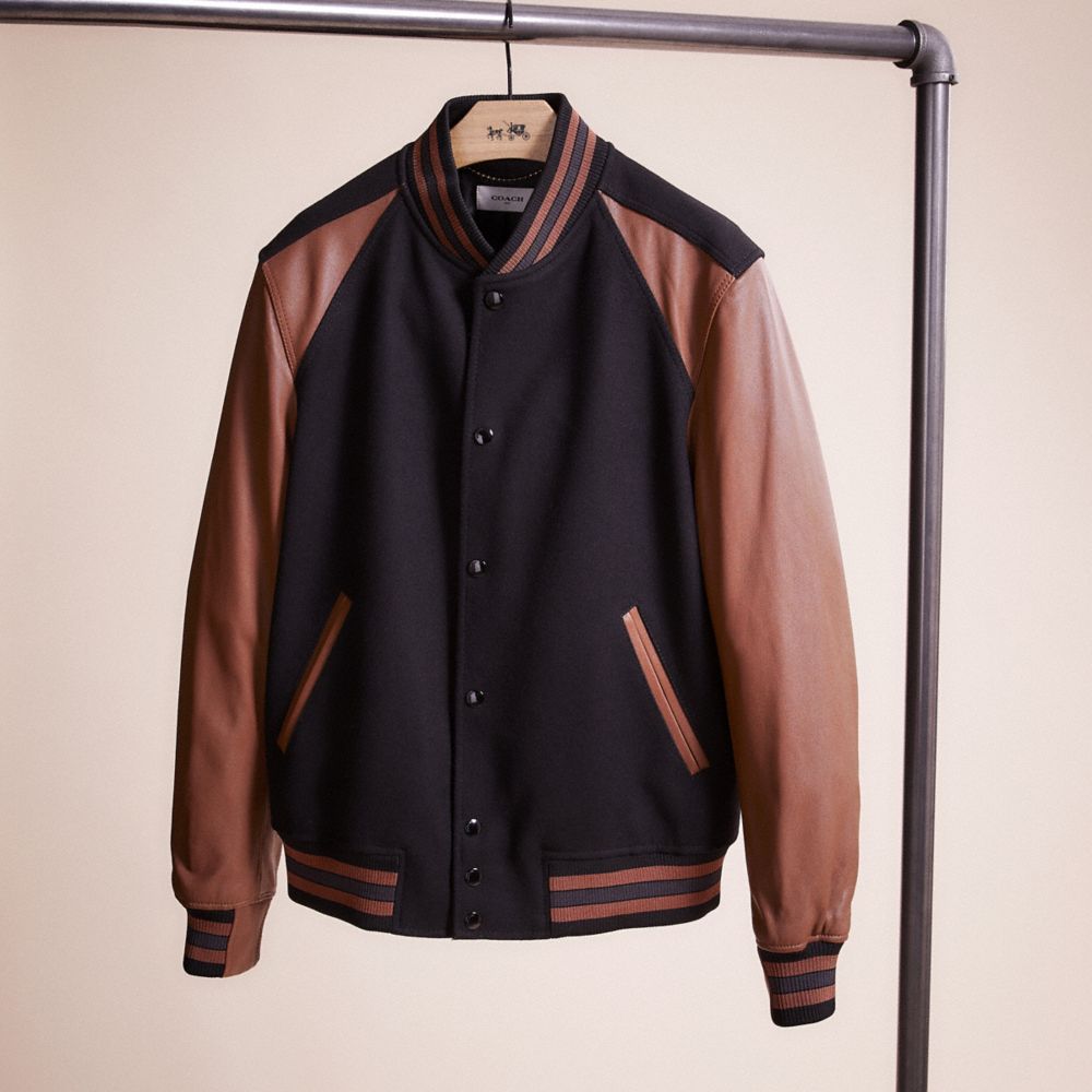 Coach shearling varsity clearance jacket