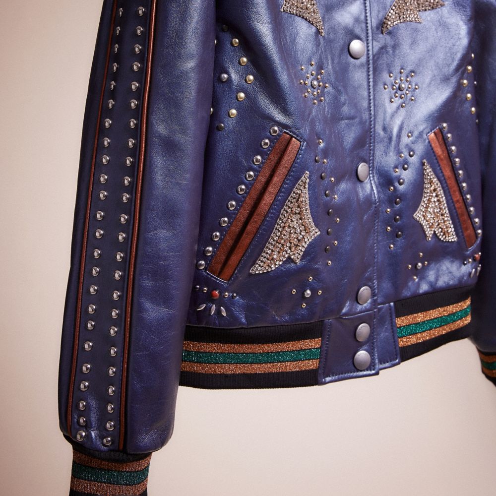COACH® | Upcrafted Shrunken Leather Varsity Jacket | COACH®