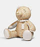 COACH®,COLLECTIBLE BEAR IN SIGNATURE CANVAS,Gold/Light Khaki Chalk,Front View