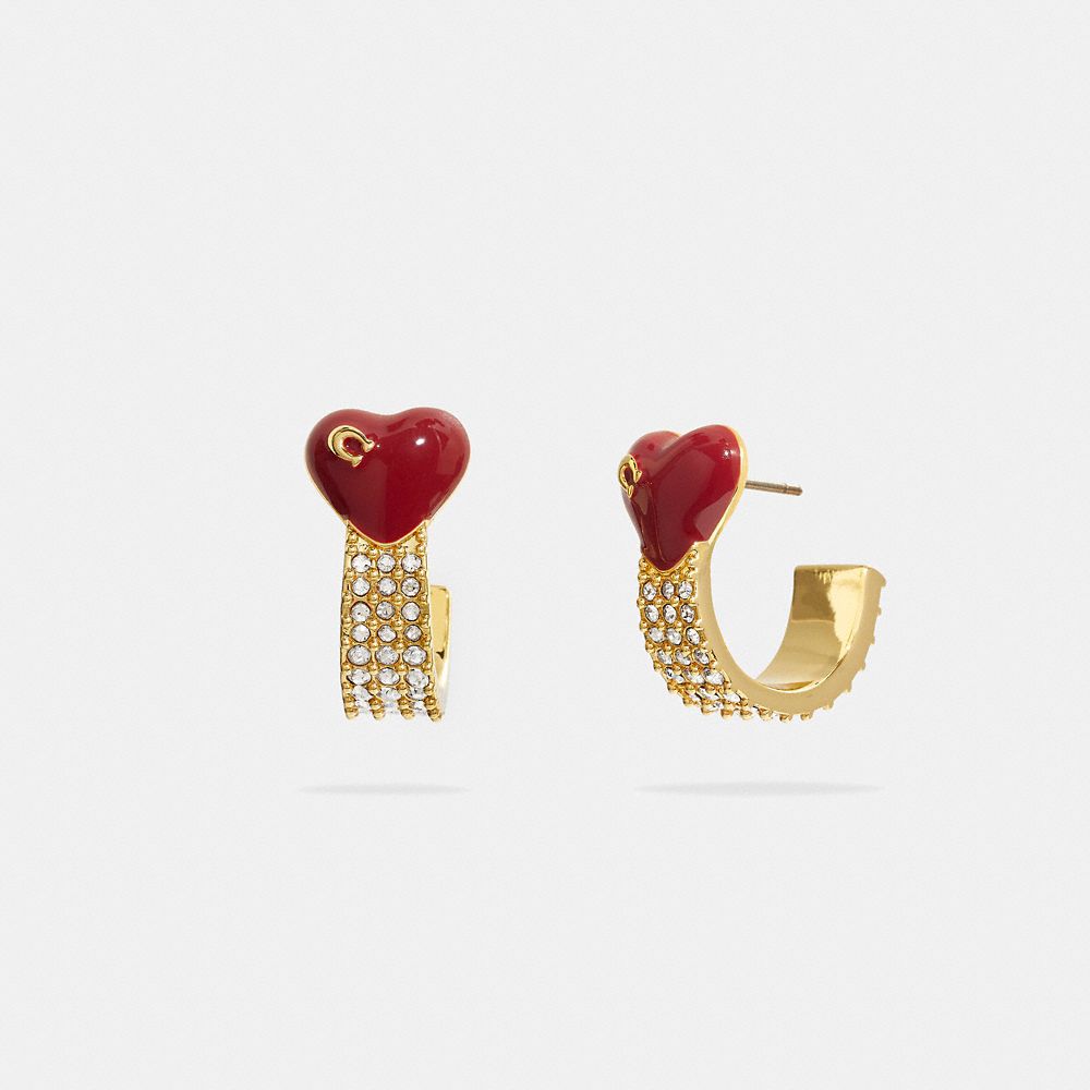 Heart Huggie Earrings