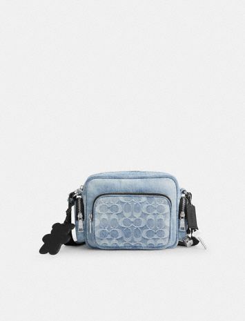Fletcher Crossbody Bag In Loved Signature Denim