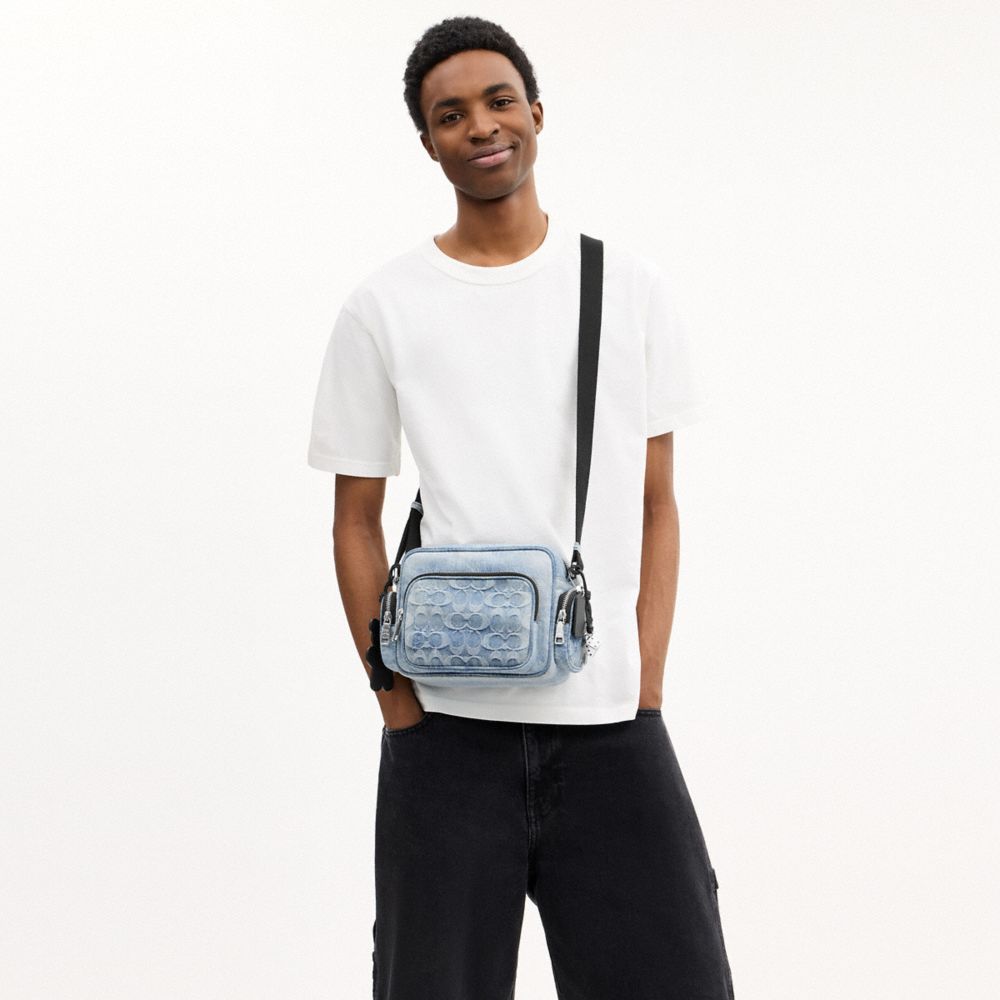 COACH®,Denim,Argent/Indigo Clair,Detail View