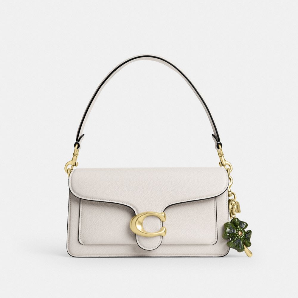 COACH®,Four Leaf Clover Bag Charm,,Angle View