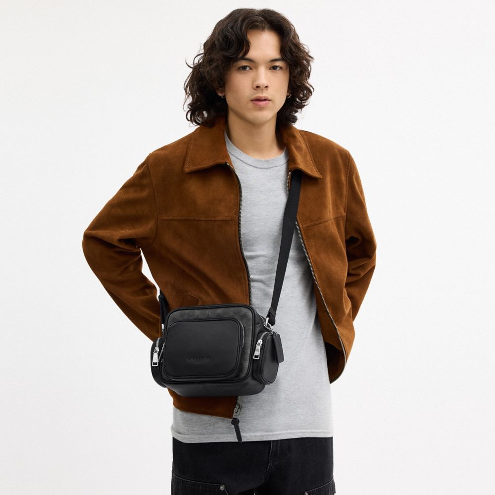 COACH®,Fletcher Crossbody Bag In Signature Canvas,,Detail View