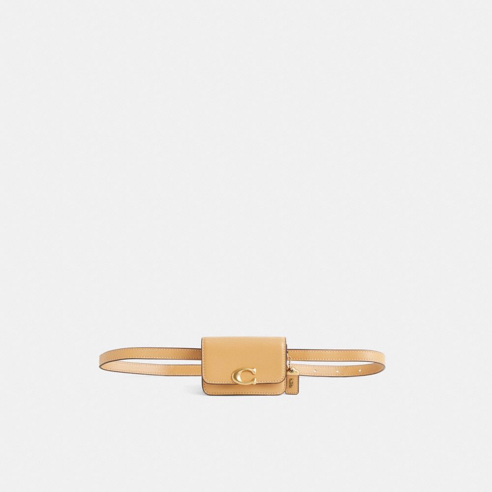 COACH®,Restored Bandit Card Case Belt Bag,Calfskin Leather,Belt Bag,Logo,Metal,Adjustable,Silver Metal,Day Party,,Front View