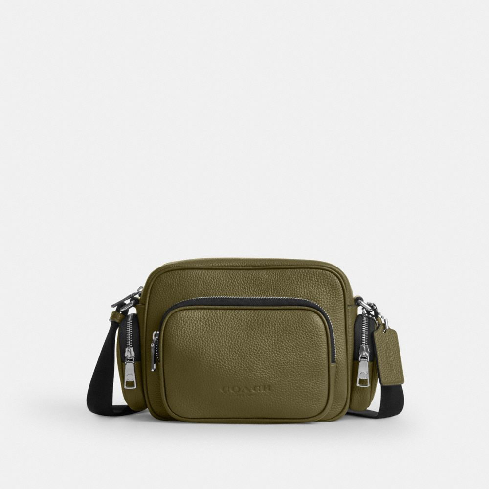 COACH®,フレッチャー クロスボディ バッグ,メッセンジャー＆ボディバッグ,ｼﾙﾊﾞｰ/ｵﾘｰﾌﾞ