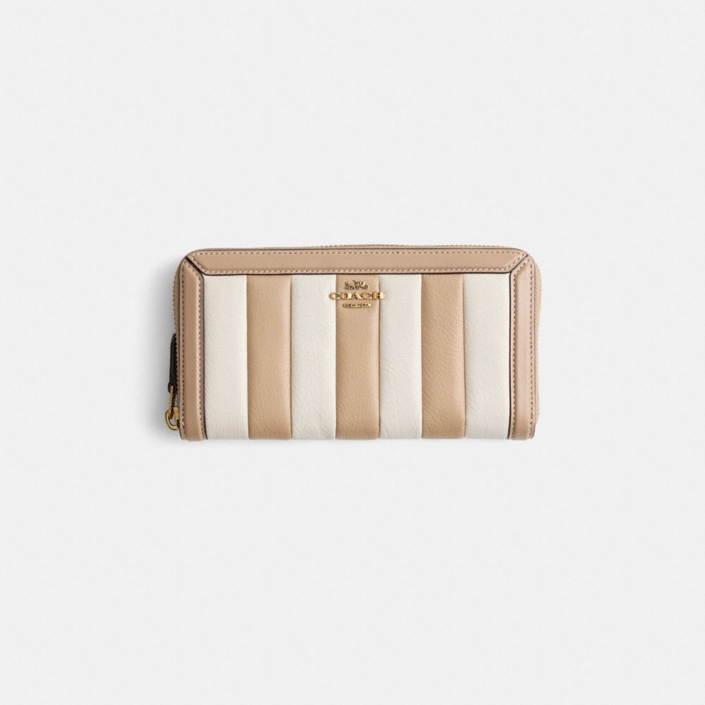 Coach Restored Accordion Zip Wallet With Colorblock Quilting