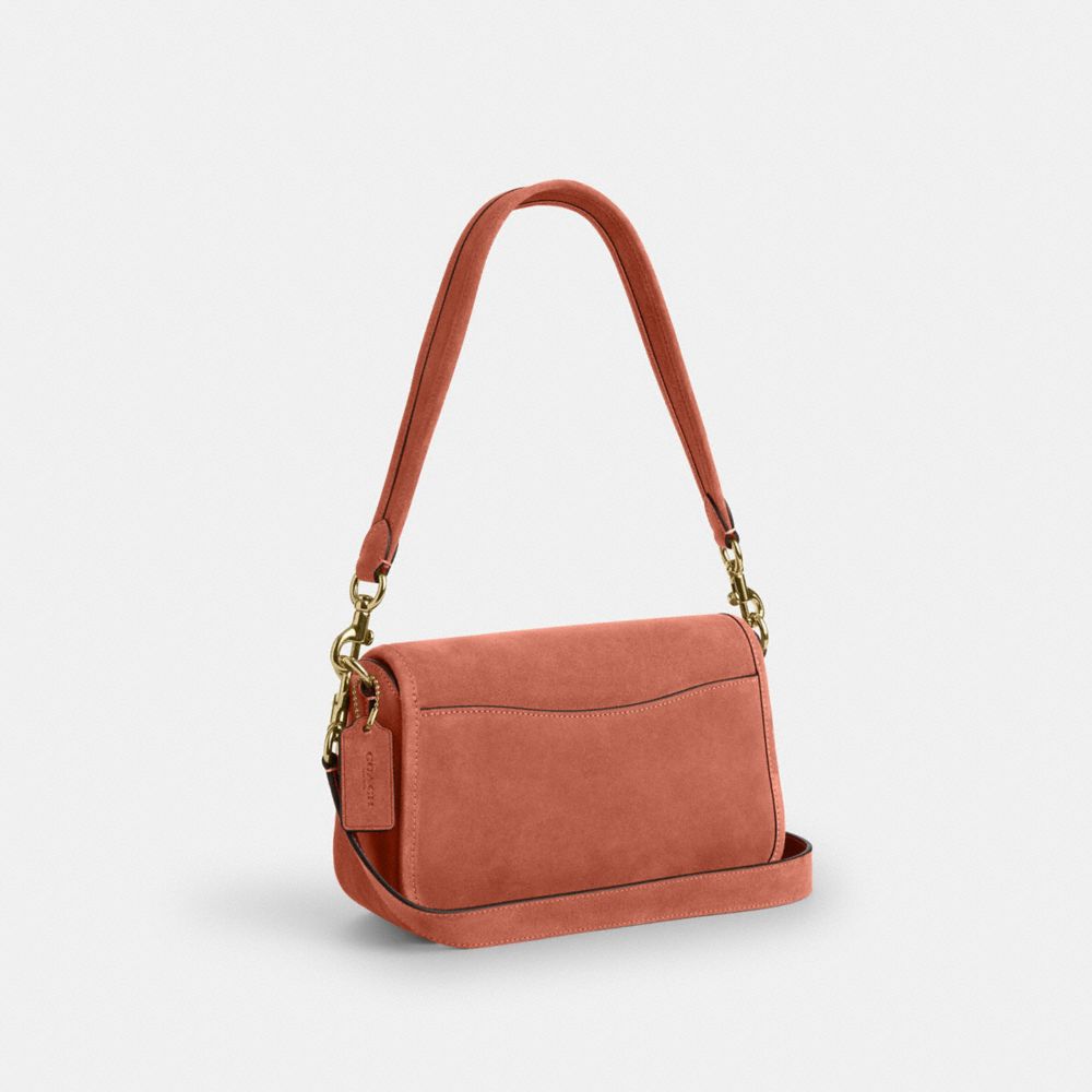 COACH®,Hadley Shoulder Bag,Brown,Angle View