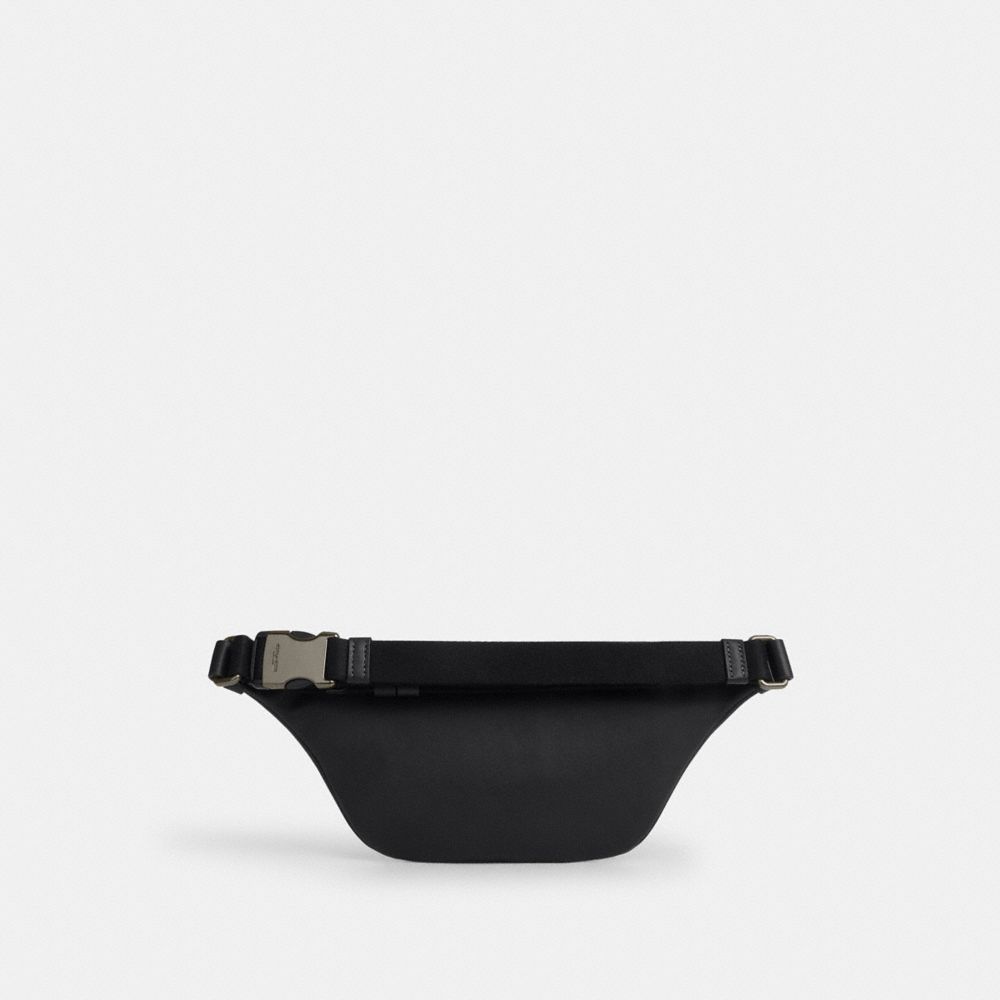COACH®,Warren Mini Belt Bag In Signature Canvas With Stripes,,Back View