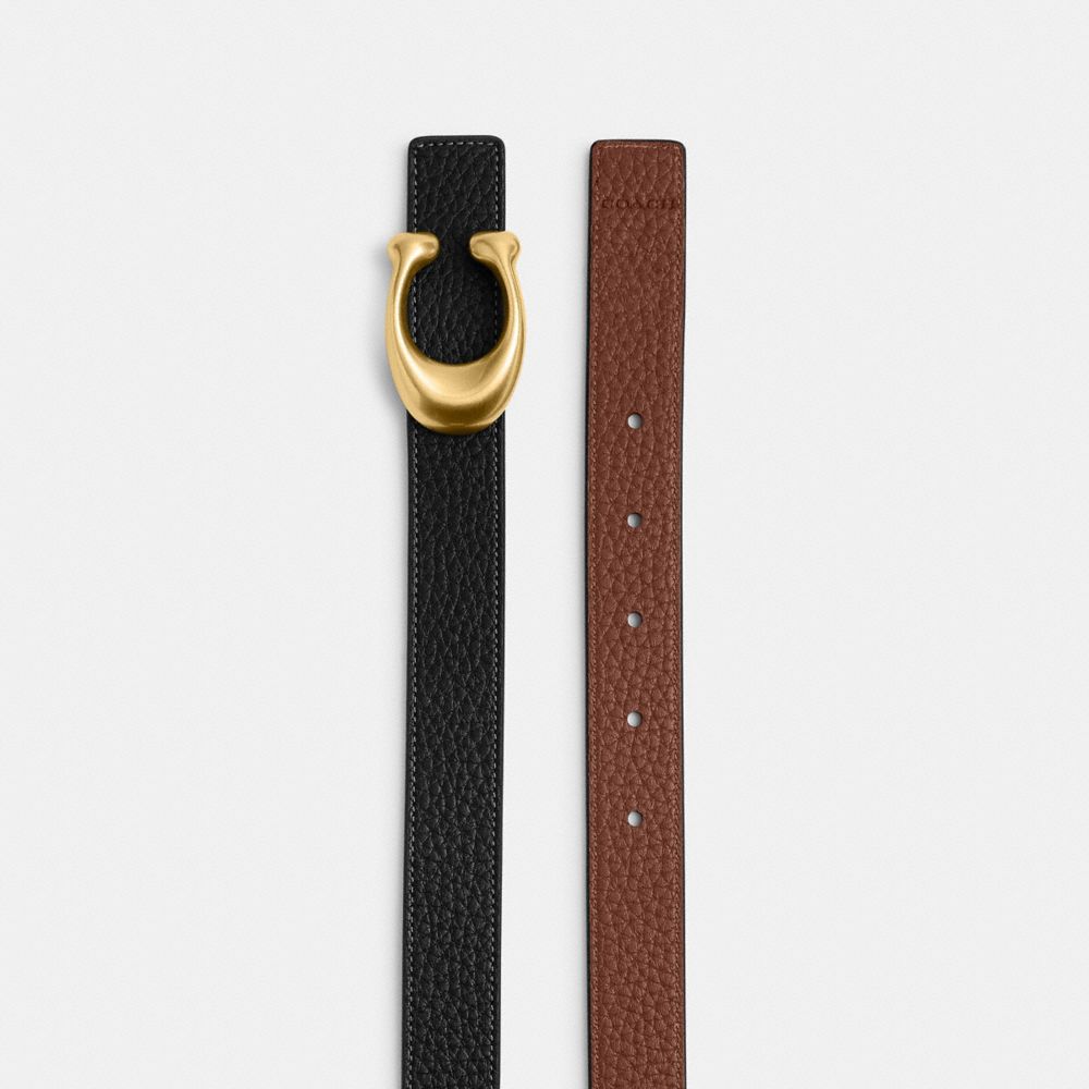 Женские ремни Coach Sculpted C Buckle Reversible Belt, 25 Mm — фото 2