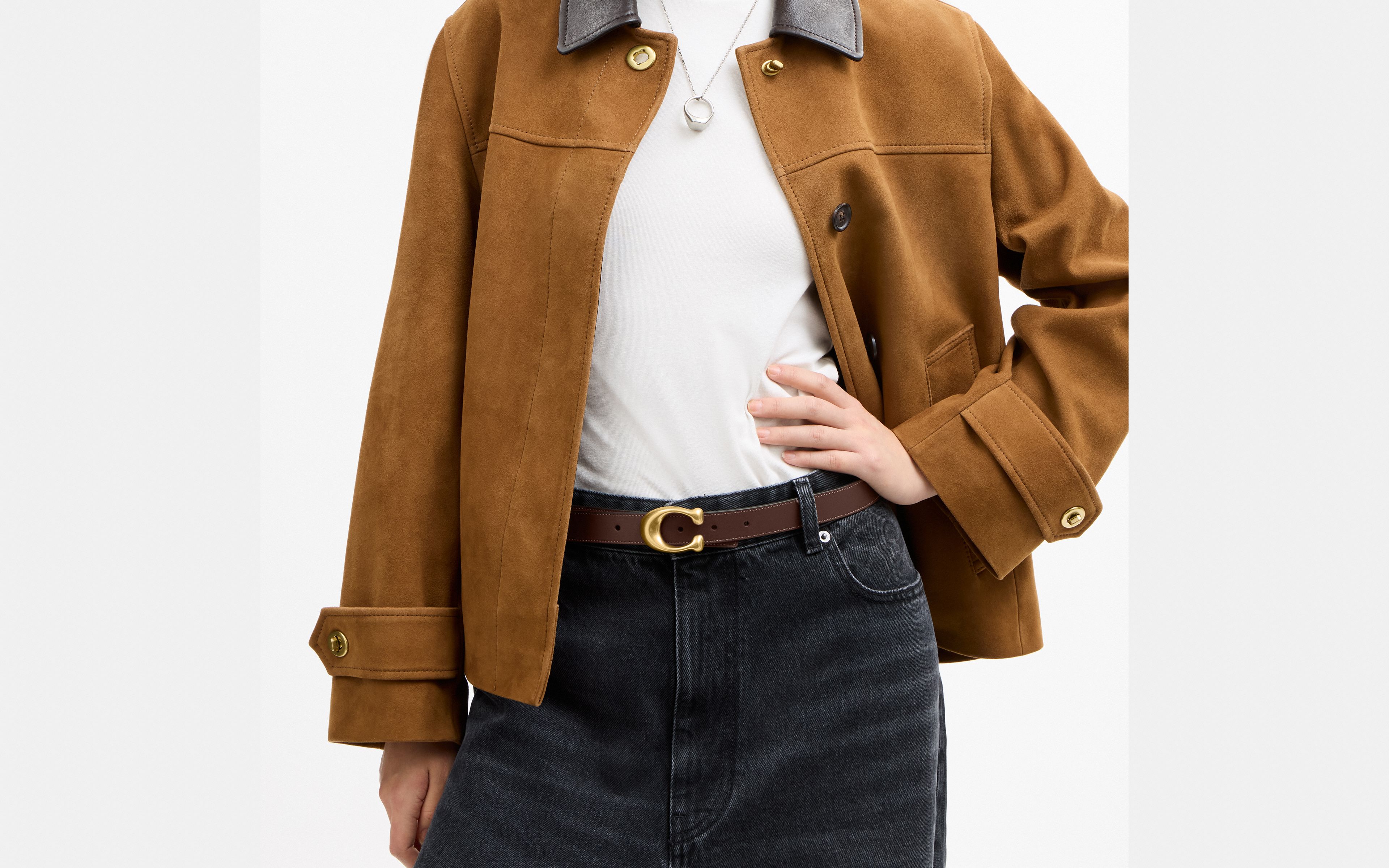 Sculpted C Buckle Reversible Belt