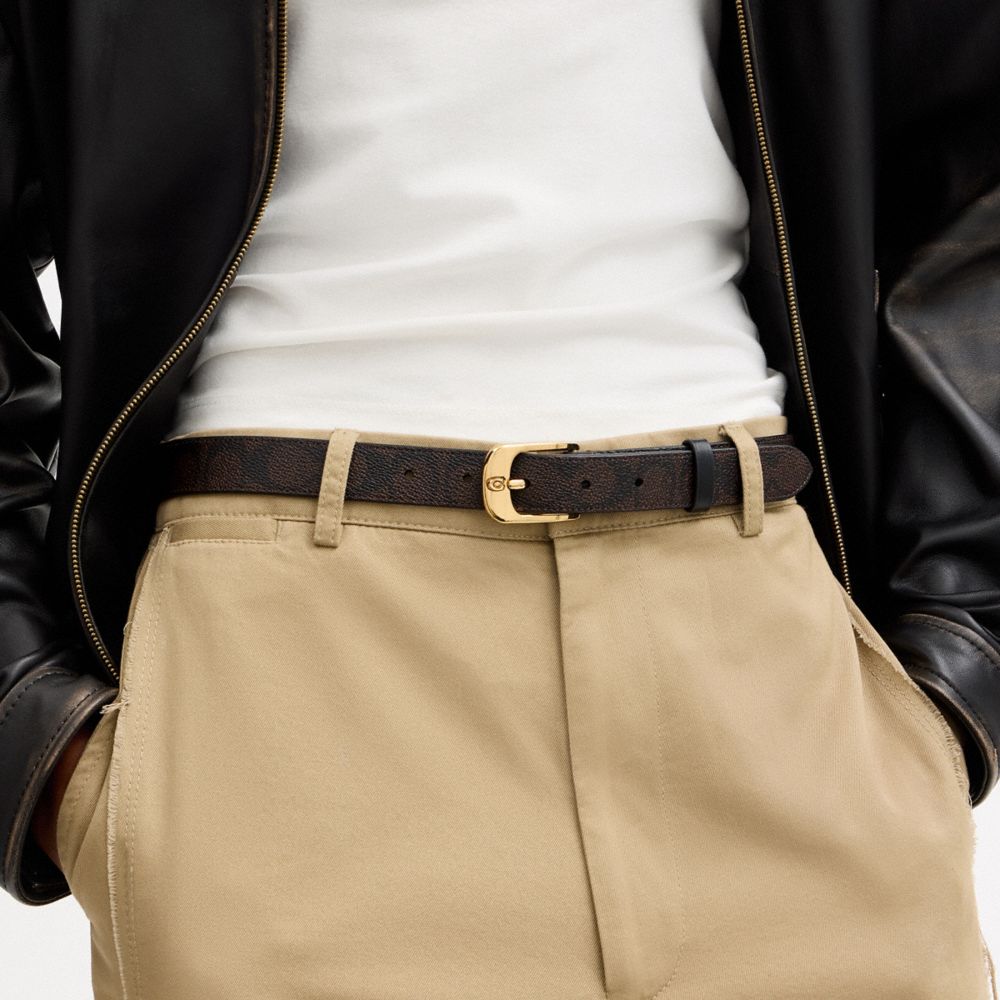 COACH®,C Harness Buckle Belt, 25 Mm,,Detail View
