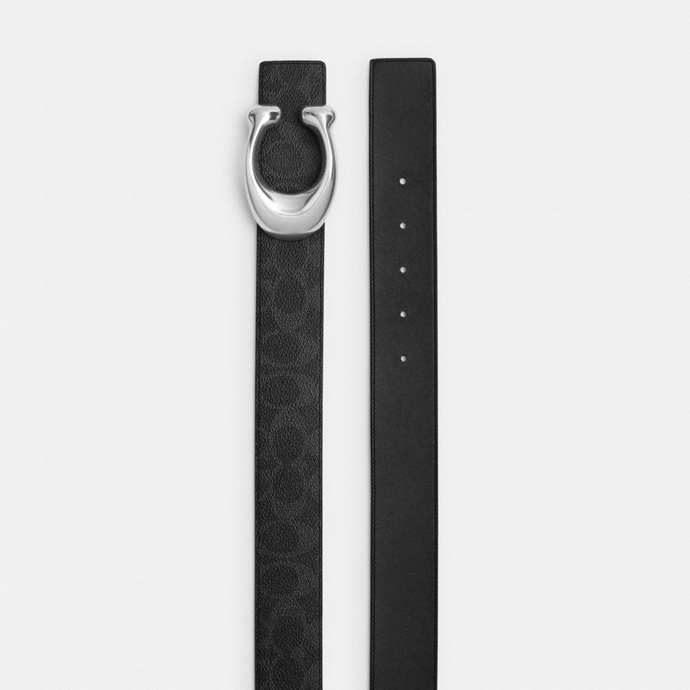 Мужские ремни Coach Sculpted C Buckle Reversible Belt, 38 Mm — фото 2