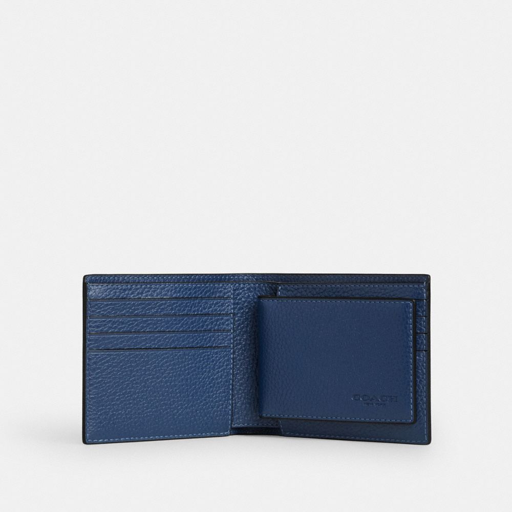 COACH®,3-In-1 Wallet With Car Print,,Inside View,Top View