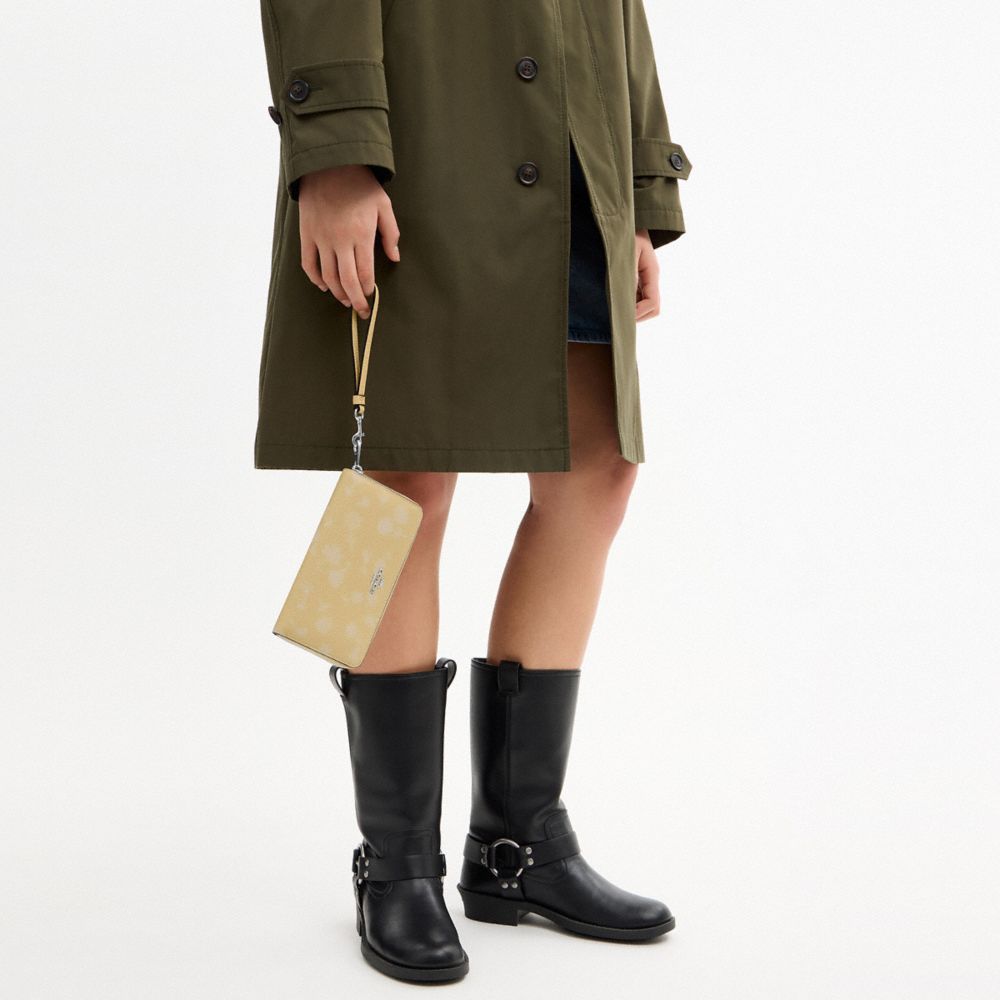 COACH®,Long Zip Around Wallet With Floral Print,,Detail View