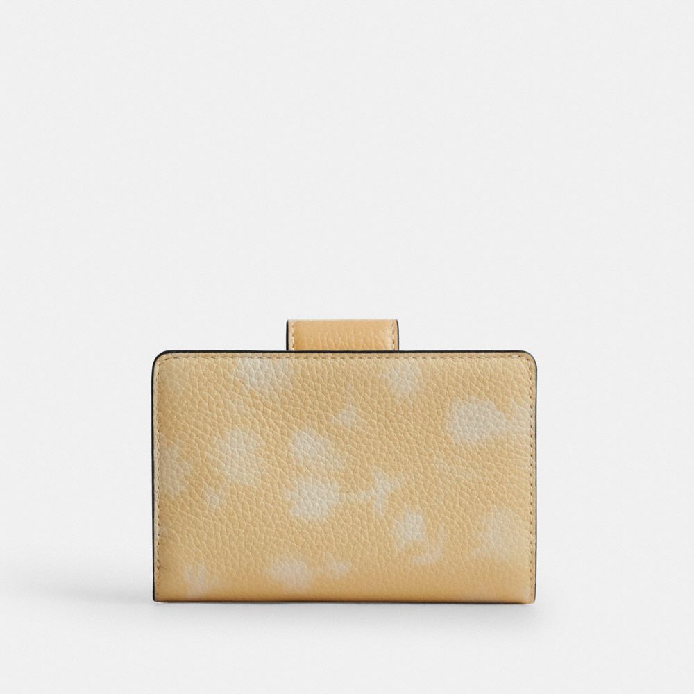 COACH®,Medium Corner Zip Wallet With Floral Print,,Back View