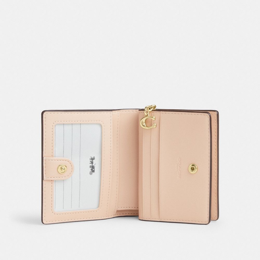 COACH®,Snap Wallet In Pretty Signature Canvas,,Inside View,Top View