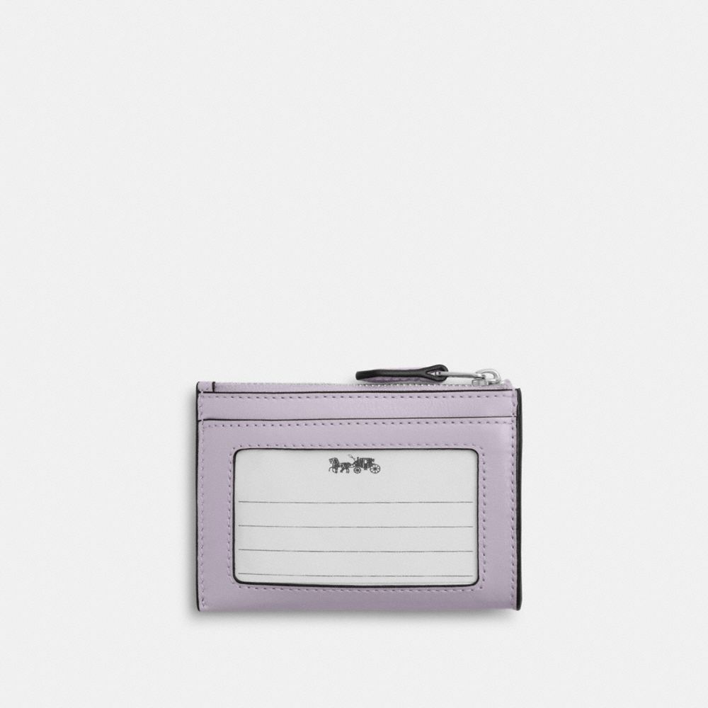 COACH®,Mini Skinny Id Case,Recycled Polyester,Leather,Coin,Card Case,Metal,Logo,Key Ring,Casual,,Back View