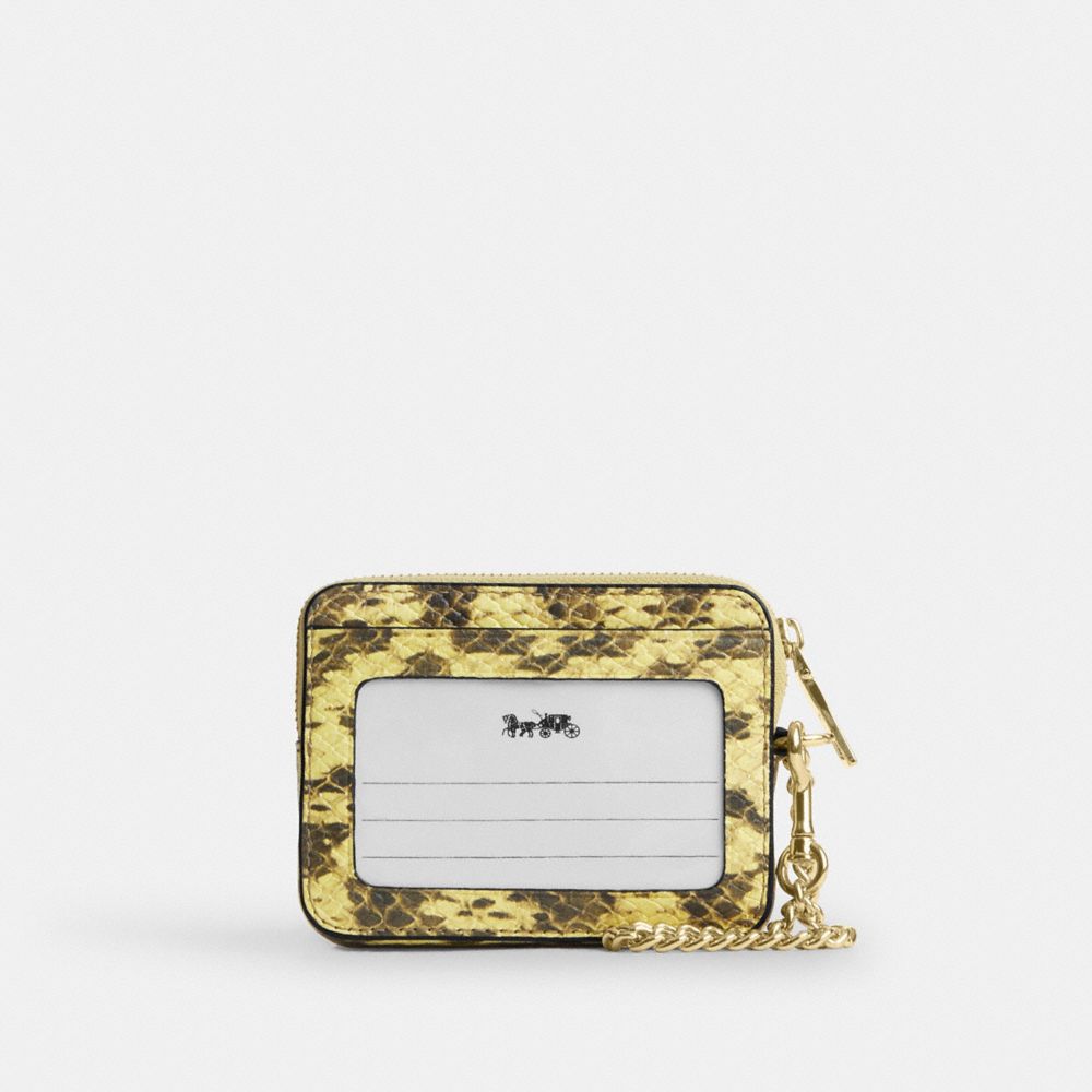 COACH®,Zip Card Case,,Back View