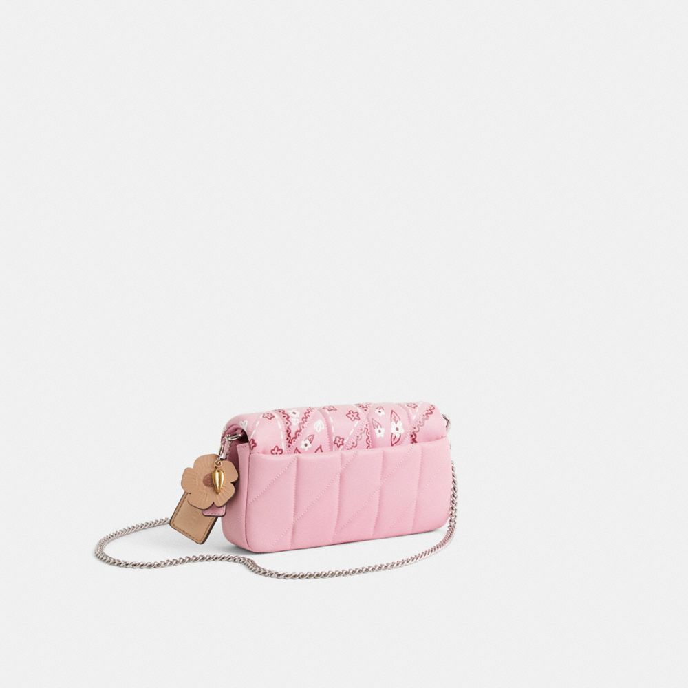 COACH®,Upcrafted Tabby Crossbody Wristlet,Pink,Angle View