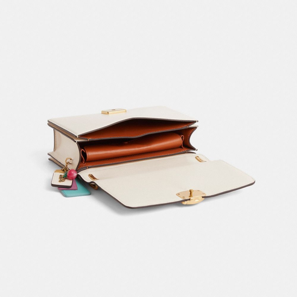 COACH®,Upcrafted Bandit Shoulder Bag,Cream,Inside View,Top View