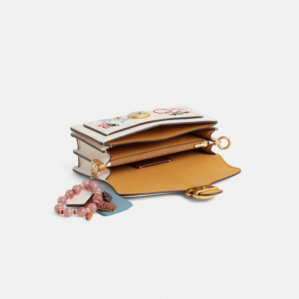 COACH®,Upcrafted Tabby Shoulder Bag 20,Leather,Shoulder Bag,Metal Material,Logo,Metal,Stitching,Bead Embellishment,Sustain...,Cream,Inside View,Top View