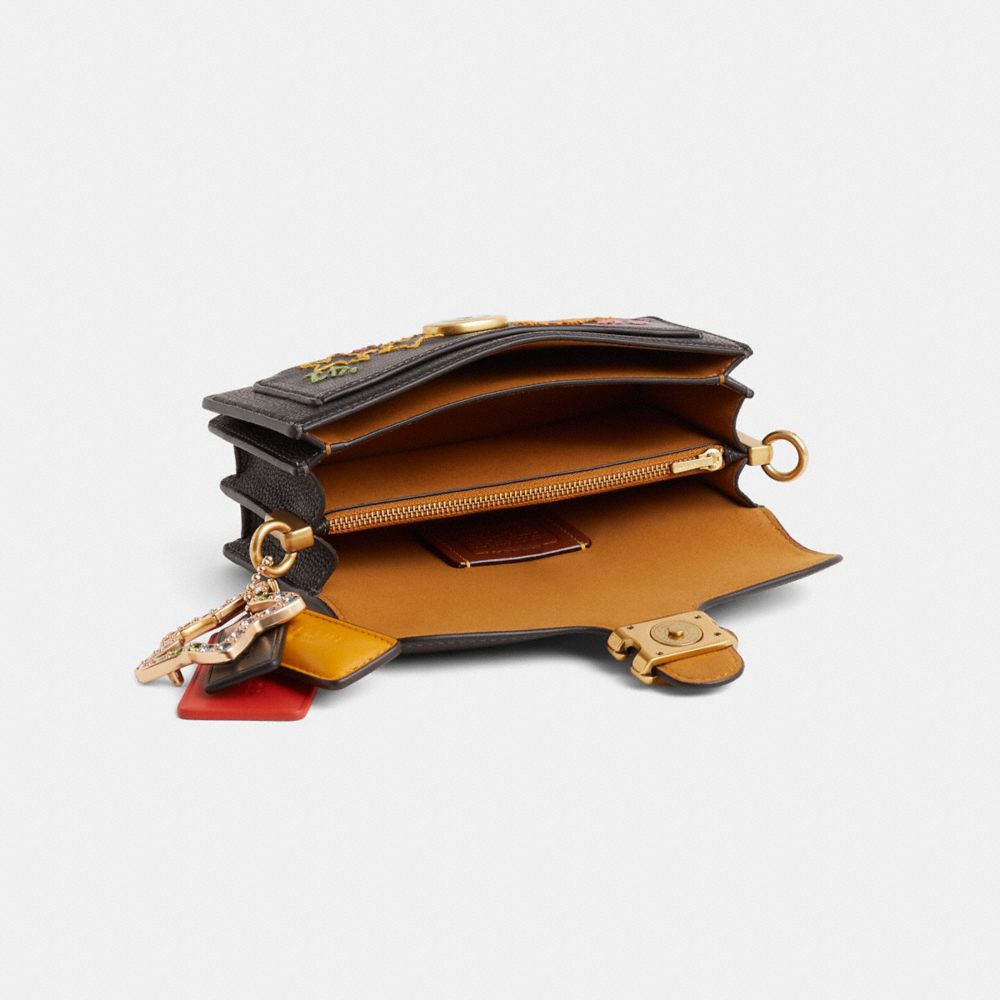 COACH®,Upcrafted Tabby Shoulder Bag 20,Leather,Shoulder Bag,Metal Material,Metal,Rhinestones,Stitching,Logo,Adjustable,Sus...,Black,Inside View,Top View