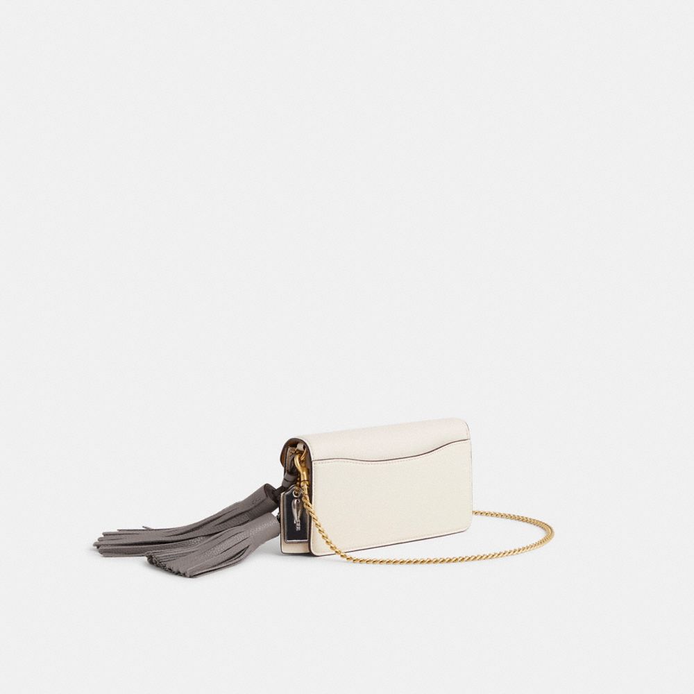 COACH®,Upcrafted Tabby Crossbody Wristlet,Cream,Angle View