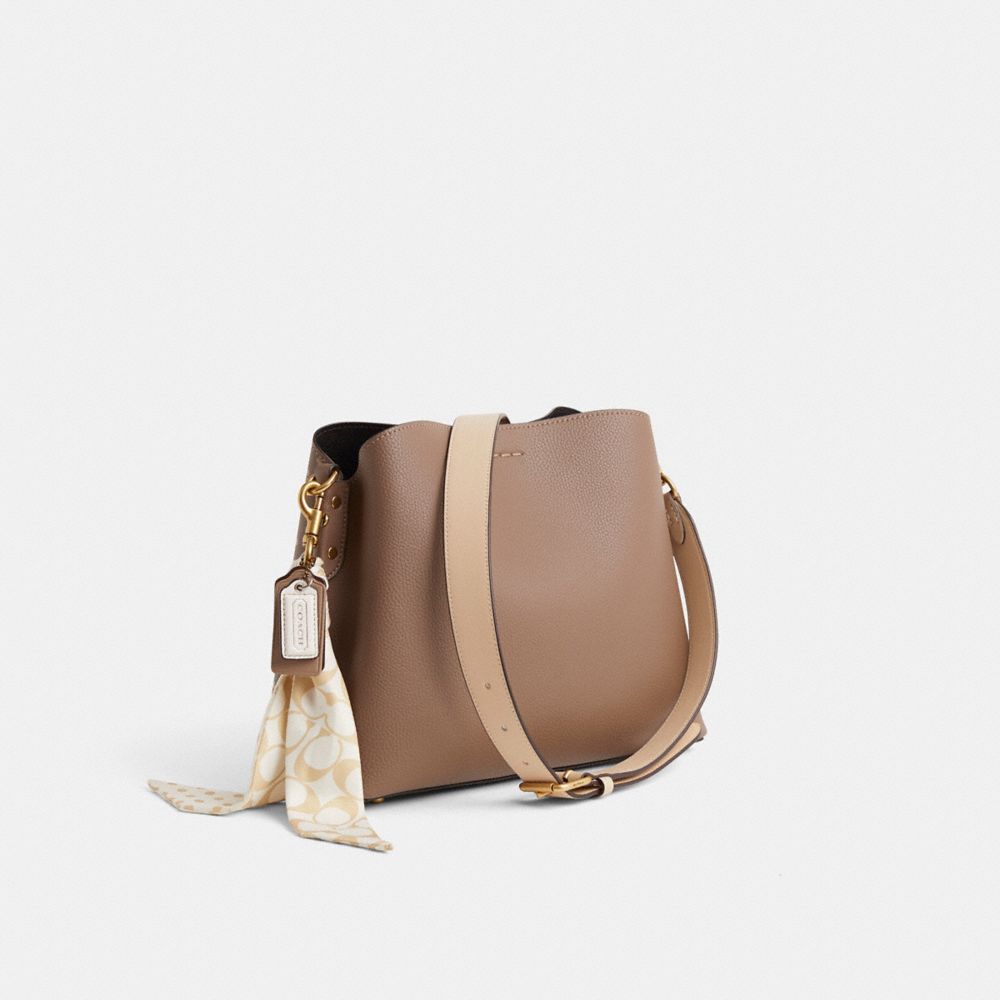 COACH®,Upcrafted Willow Shoulder Bag,,Angle View